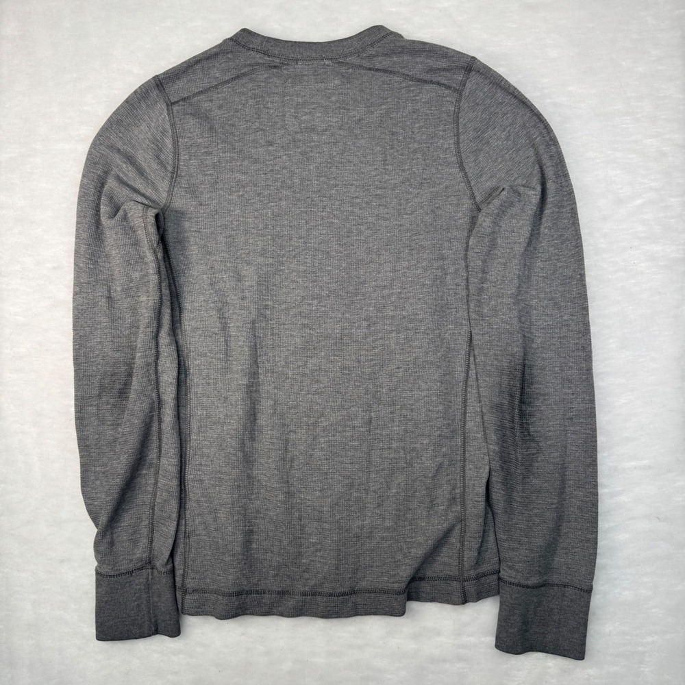 Vtg Abercrombie & FitchWaffle Knit Thermal Large Grey Muscle Fit Long Sleeve Men - Picture 2 of 7